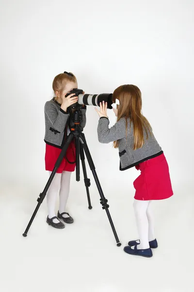 Young photographer with digital camera — Stock Photo, Image