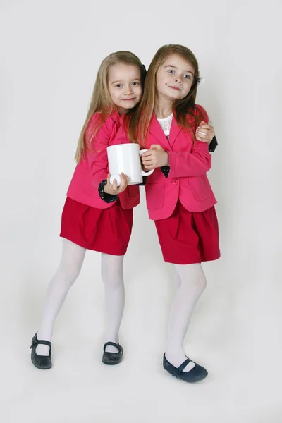 6 years old sisters — Stock Photo, Image