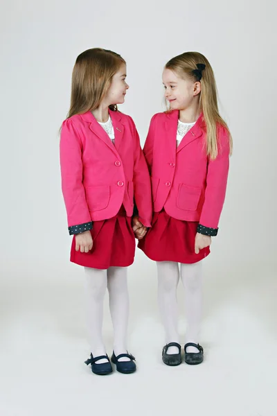 6 år gammal systrar — Stockfoto