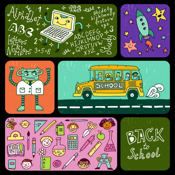 Back to school banners — Stock Vector