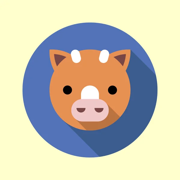 Cute calf icon. — Stock Vector