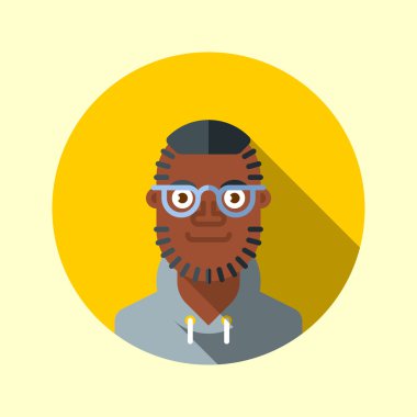 Gözlüklü zenci hippi