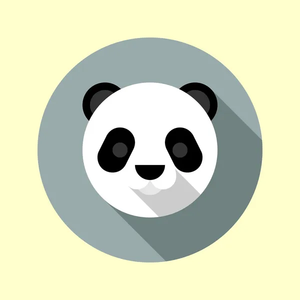 Petite icône de panda mignonne — Image vectorielle