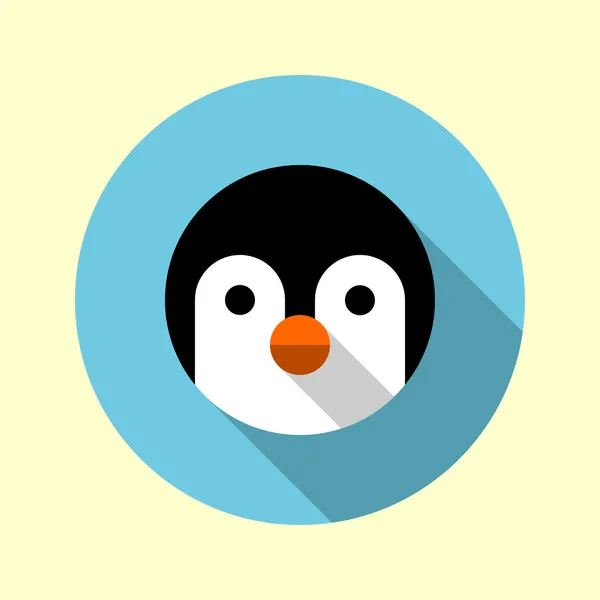 Lindo pequeño icono de pingüino — Vector de stock