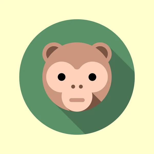 Lindo pequeño mono — Vector de stock