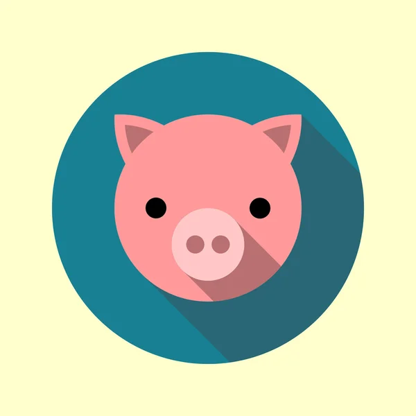 Cute piglet icon — Stock Vector
