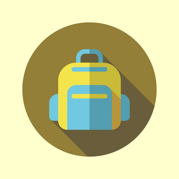 Escuela mochila icono — Vector de stock