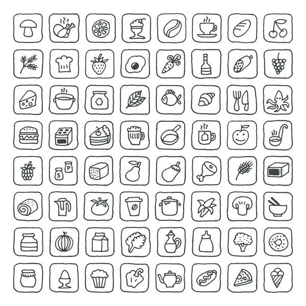 Set de iconos alimentarios. — Archivo Imágenes Vectoriales