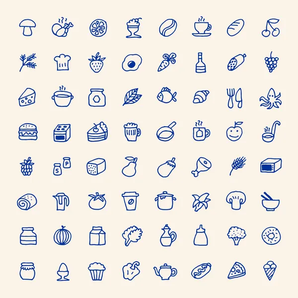 Set de iconos alimentarios. — Vector de stock