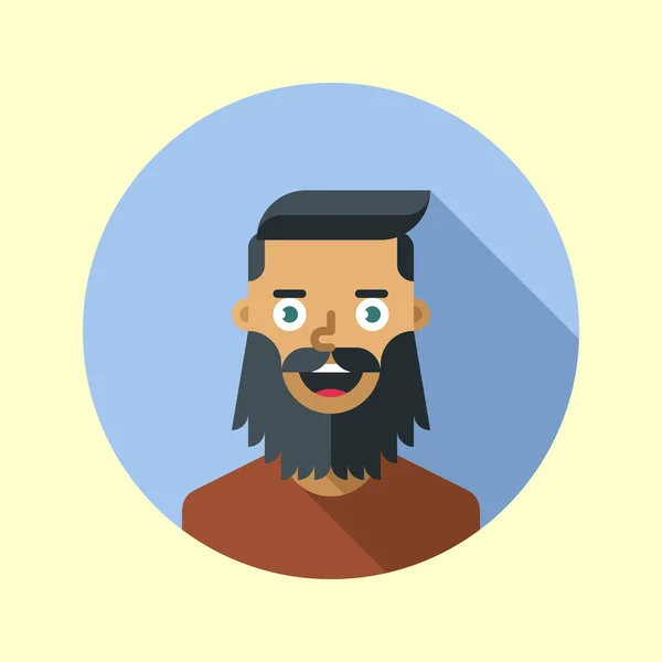 Hipster gars avec barbe . — Image vectorielle