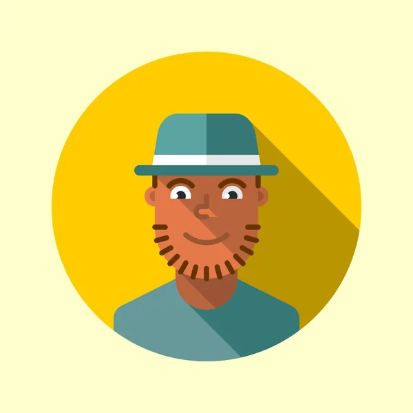 Hipster man met hoed — Stockvector