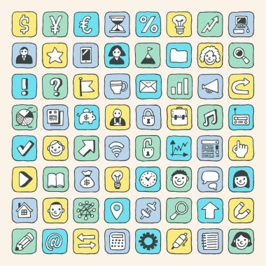 şirin iş simgeler kümesi.