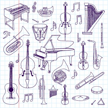 Klasik orkestra illüstrasyon