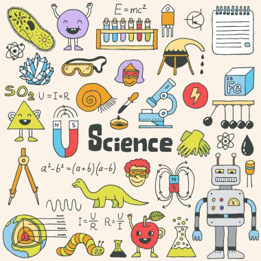 School science doodle set