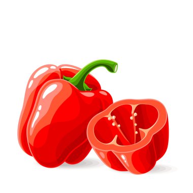 beyaz üzerine taze kırmızı biber