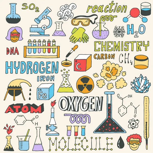 Chimie. Dessiné à la main — Image vectorielle