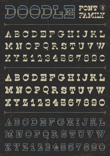 Дудл-шрифты — стоковый вектор