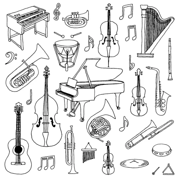 Klasik orkestra illüstrasyon. — Stok Vektör