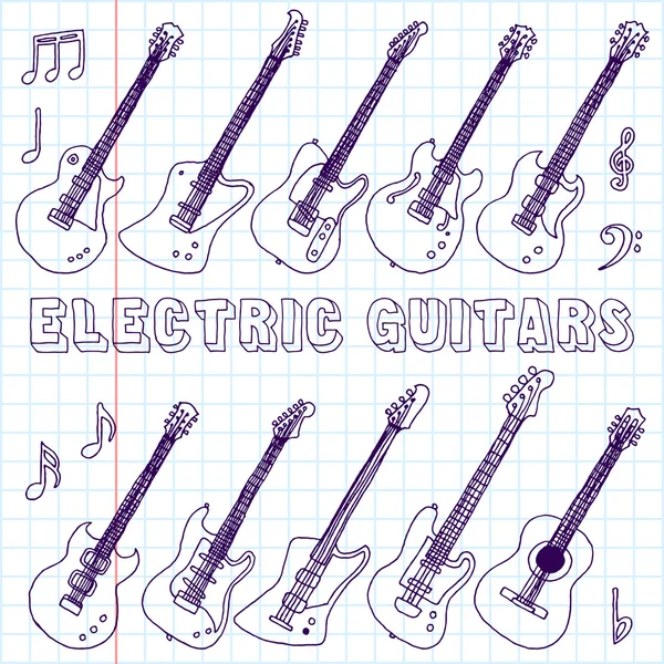 Electric guitars — Stock Vector