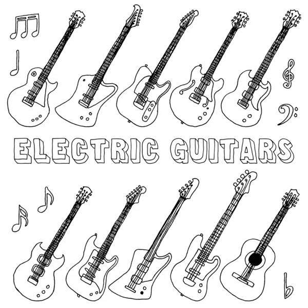 Electric guitars illustration. — Stock Vector