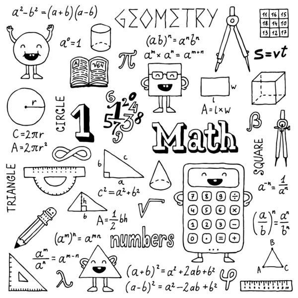 Matemáticas garabatos — Archivo Imágenes Vectoriales