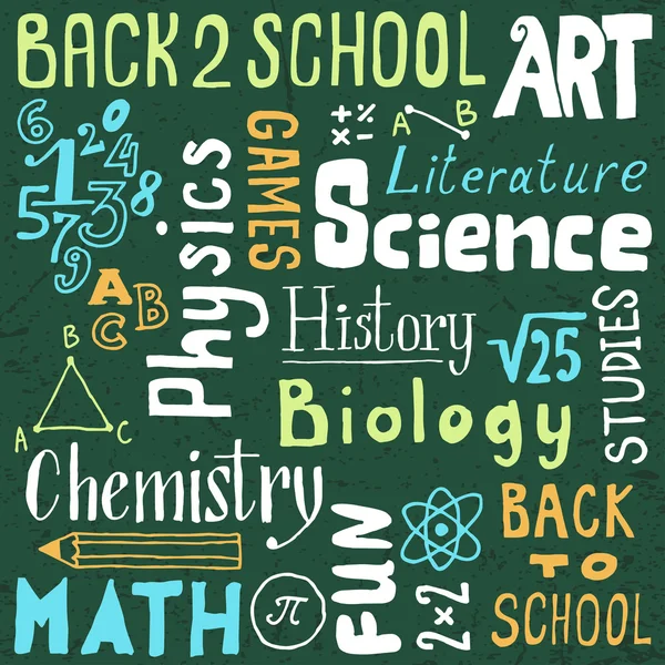 Back to school lettering. — Stock Vector