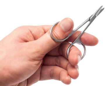 Small metal manicure scissors clipart