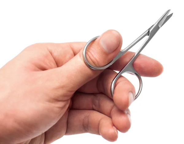 Small metal manicure scissors — Stock Photo, Image