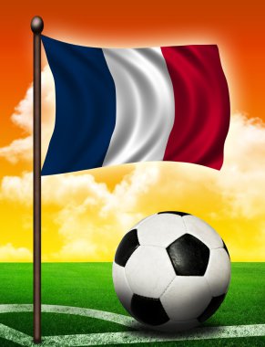 Fransa bayrağı ve topu