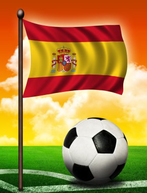 Top ve İspanyol bayrağı