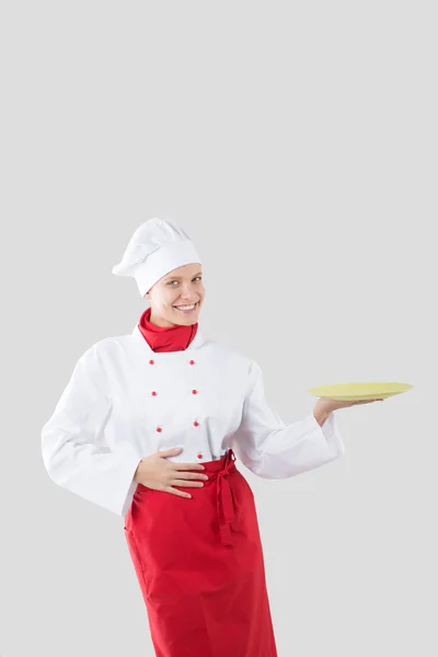 Girl dressed as chefs — Stock Photo, Image