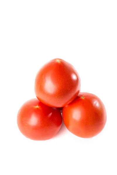 Rote Tomaten auf weißem Hintergrund — Stockfoto
