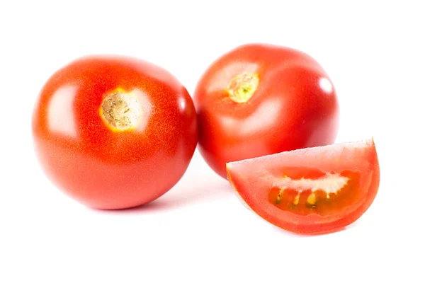 Tomates rouges sur fond blanc — Photo