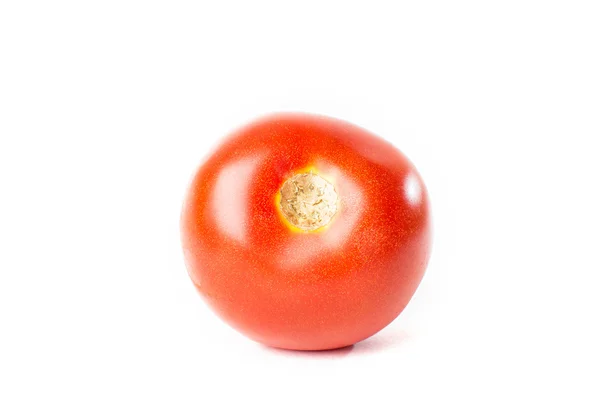 Красный помидор на белом фоне — стоковое фото
