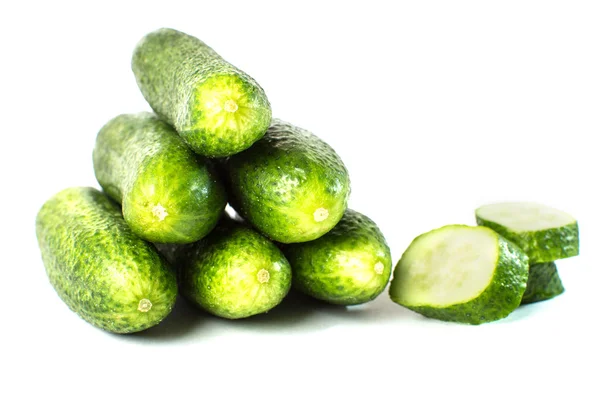 Okurka zelenina izolované na bílém pozadí — Stock fotografie