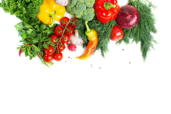 Vegetables isolated on a white background — Stock Photo, Image