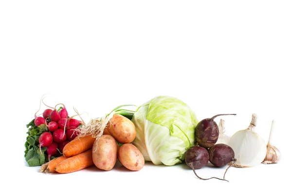 Légumes isolés sur fond blanc — Photo