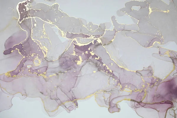 Sanatsal mermer, soyut resim baskısı arka planda gül altın parıltısı sıçraması, alkol mürekkebi tekniği..