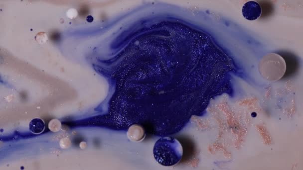 Coloridas Pinturas Brillantes Mezclan Hermosos Patrones Creando Planetas Cósmicos Mundo — Vídeo de stock