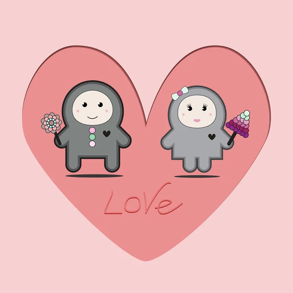 Illustration sur l'amour — Image vectorielle