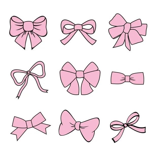 Arcos rosados sobre fondo blanco Ilustración De Stock
