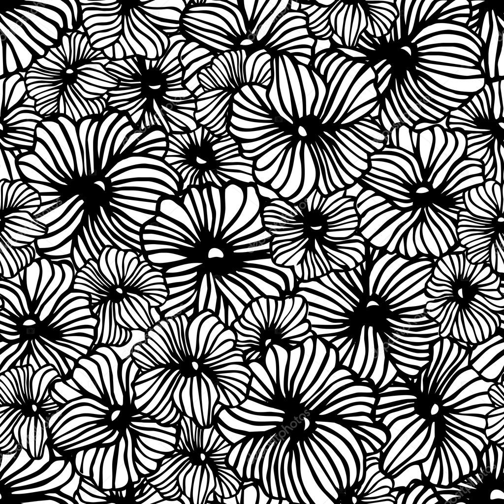 Seamless pattern with flowers