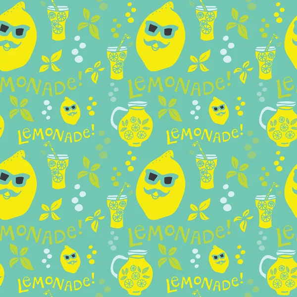 矢量无缝柠檬水模式 — 图库矢量图片