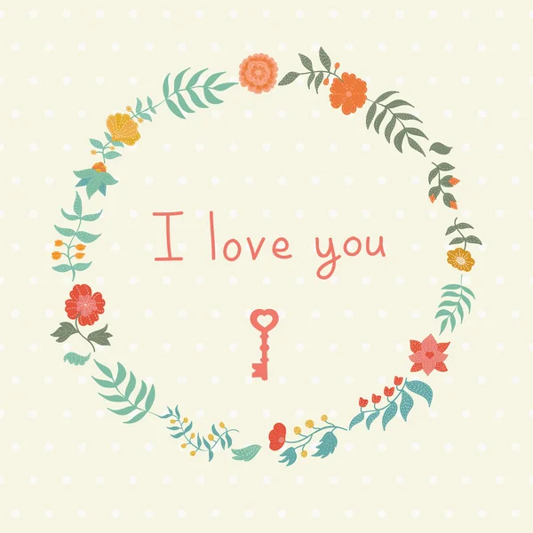 Carte postale vectorielle pour la Saint-Valentin — Image vectorielle