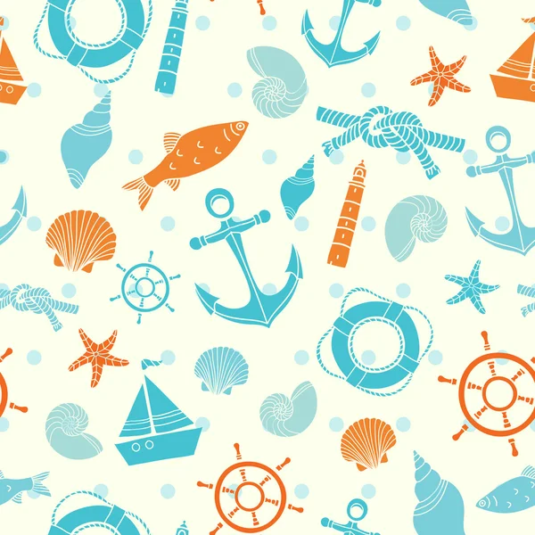 Seamless sea vector pattern — Stock Vector