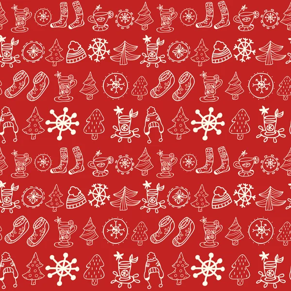 Winter seamless pattern — Stock Vector