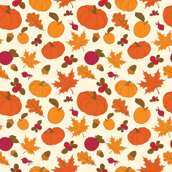 Herfst naadloos patroon — Stockvector