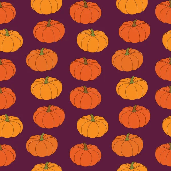 Pumpkin seamless pattern — Stock Vector