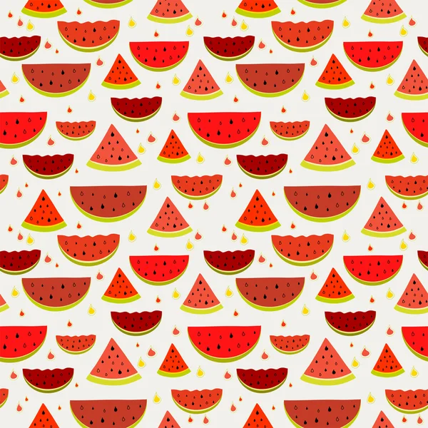 Watermelon seamless pattern — Stock Vector