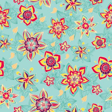 Renkli Çiçeksiz Desen